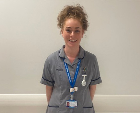 Natasha Wheetley in nurse uniform