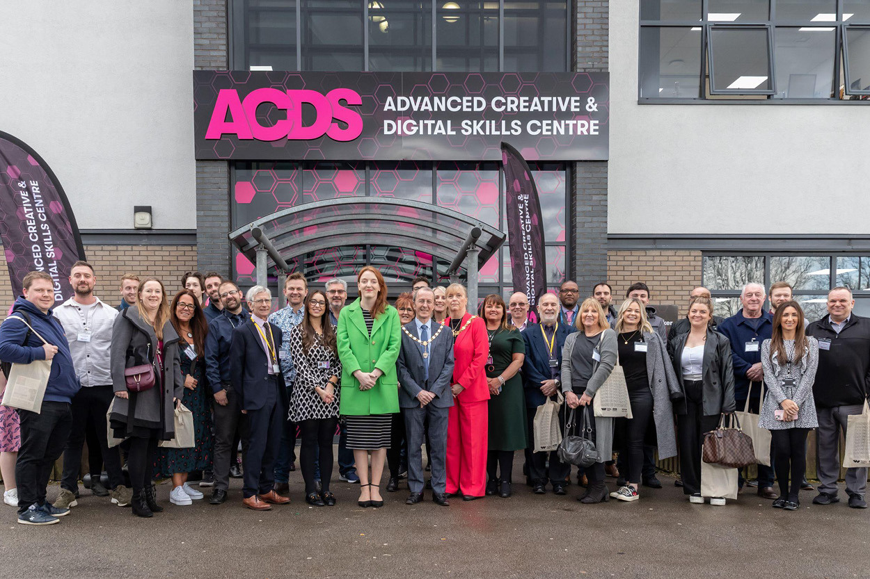 ACDS Launch Guests outside the ACDS building