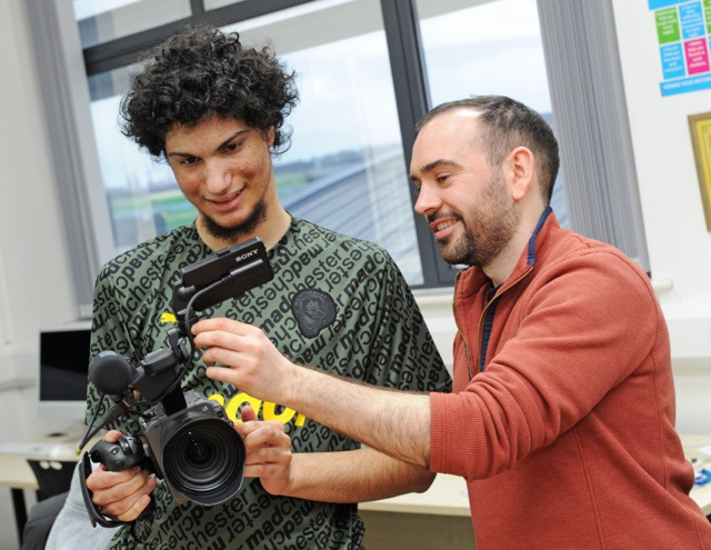 ACDS Student using state of the art camera