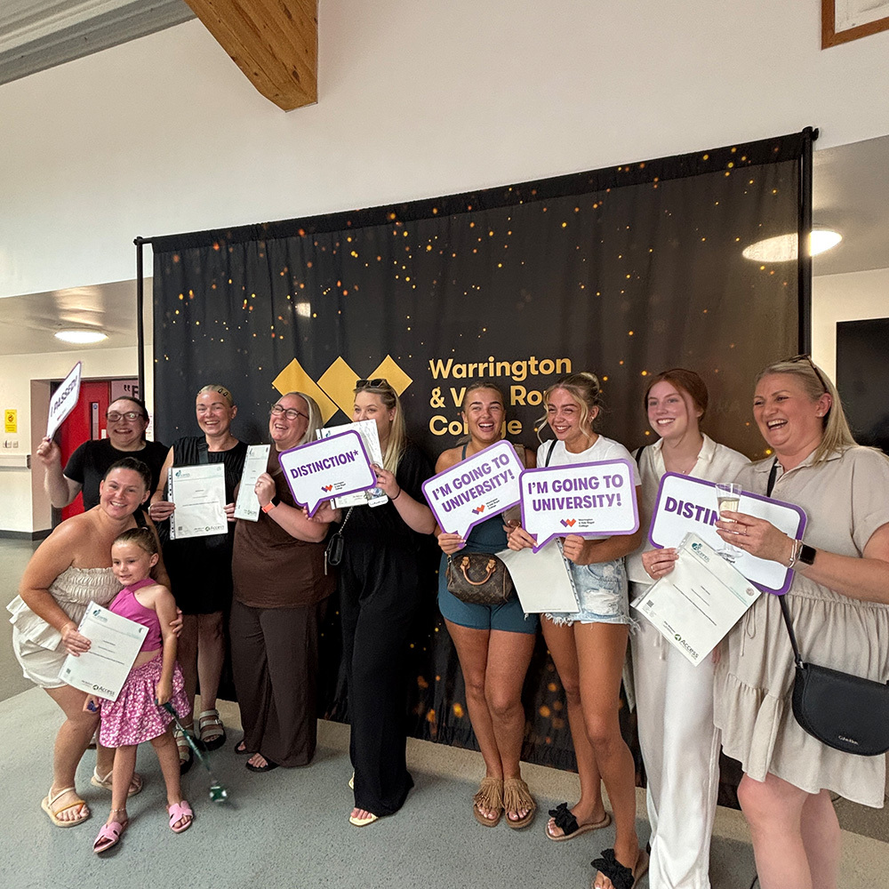 Access to HE students pose with their destinations