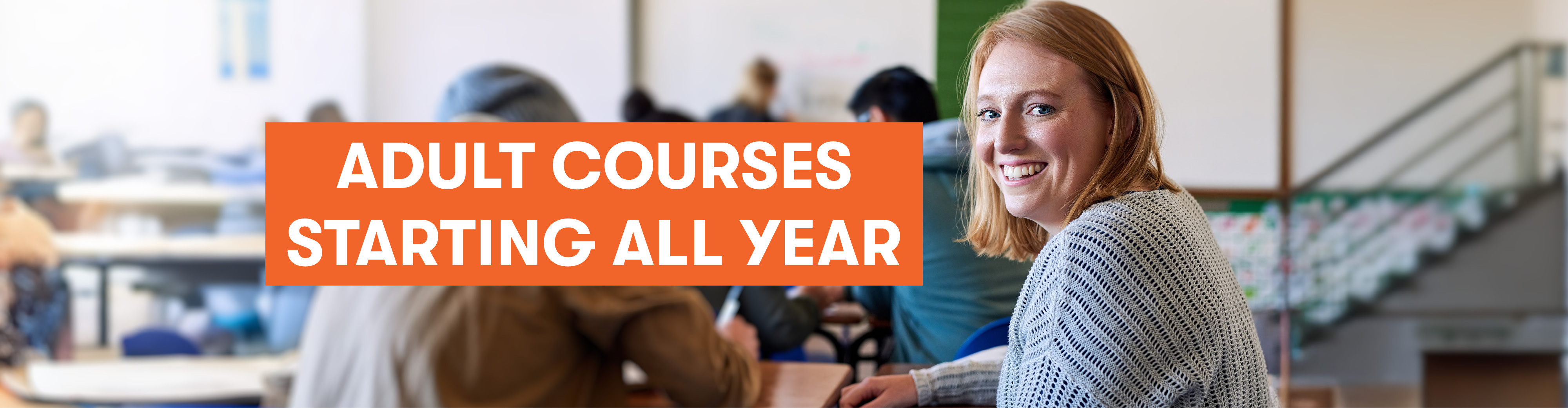 Adult courses starting all year header