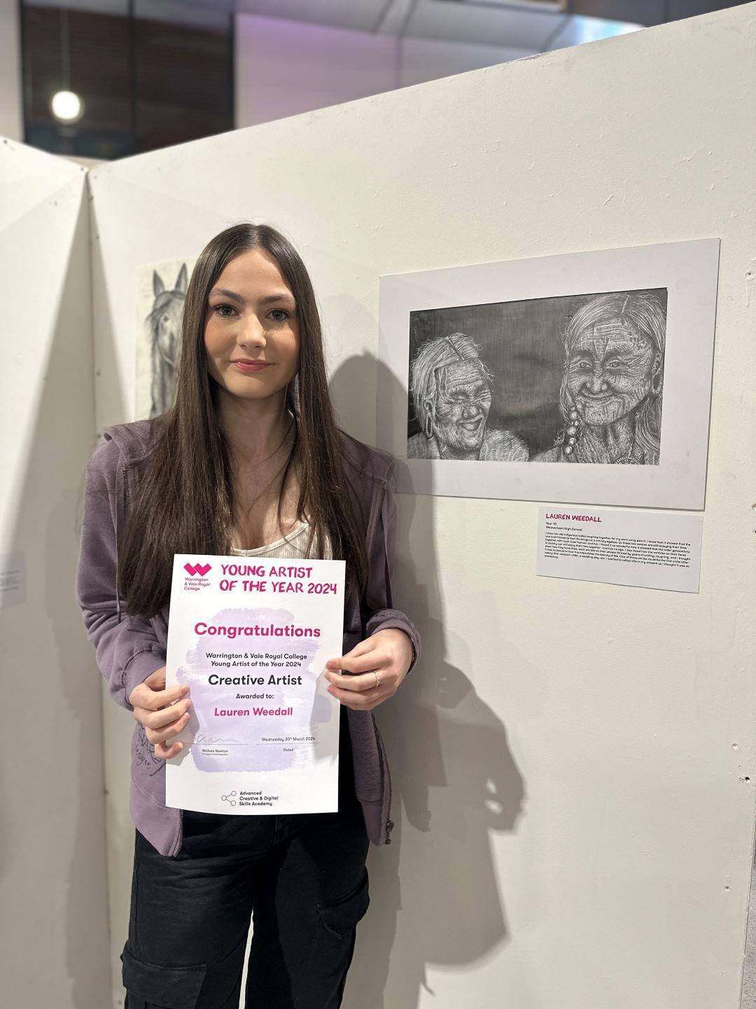 Creative Artist of the Year Lauren Weedall and her artwork