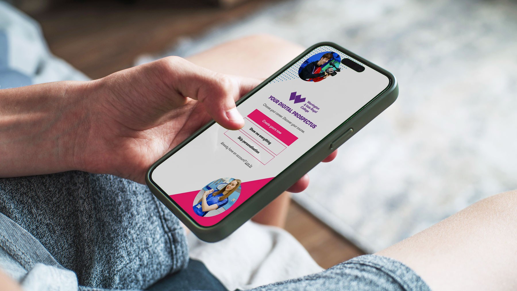 Digital prospectus homepage web slider