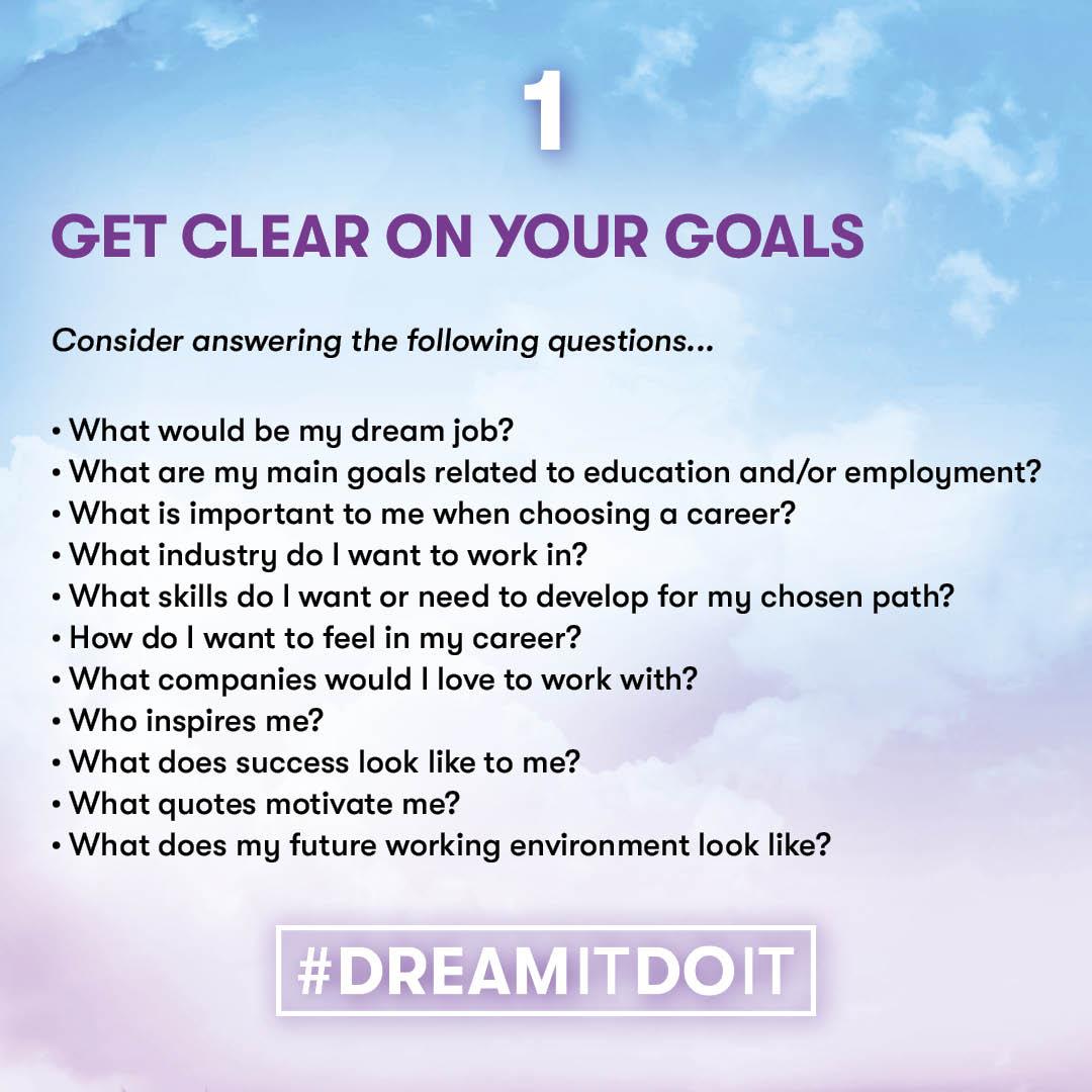 Dream It Do It Step 1 Get clear on your goals