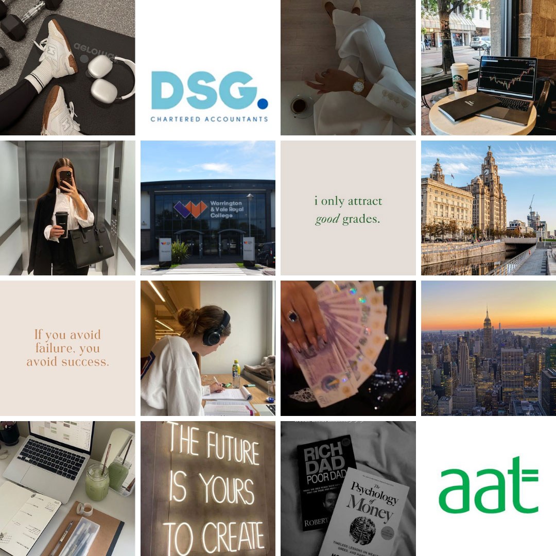 Former Accounting student Chelsea Holman's career vision board