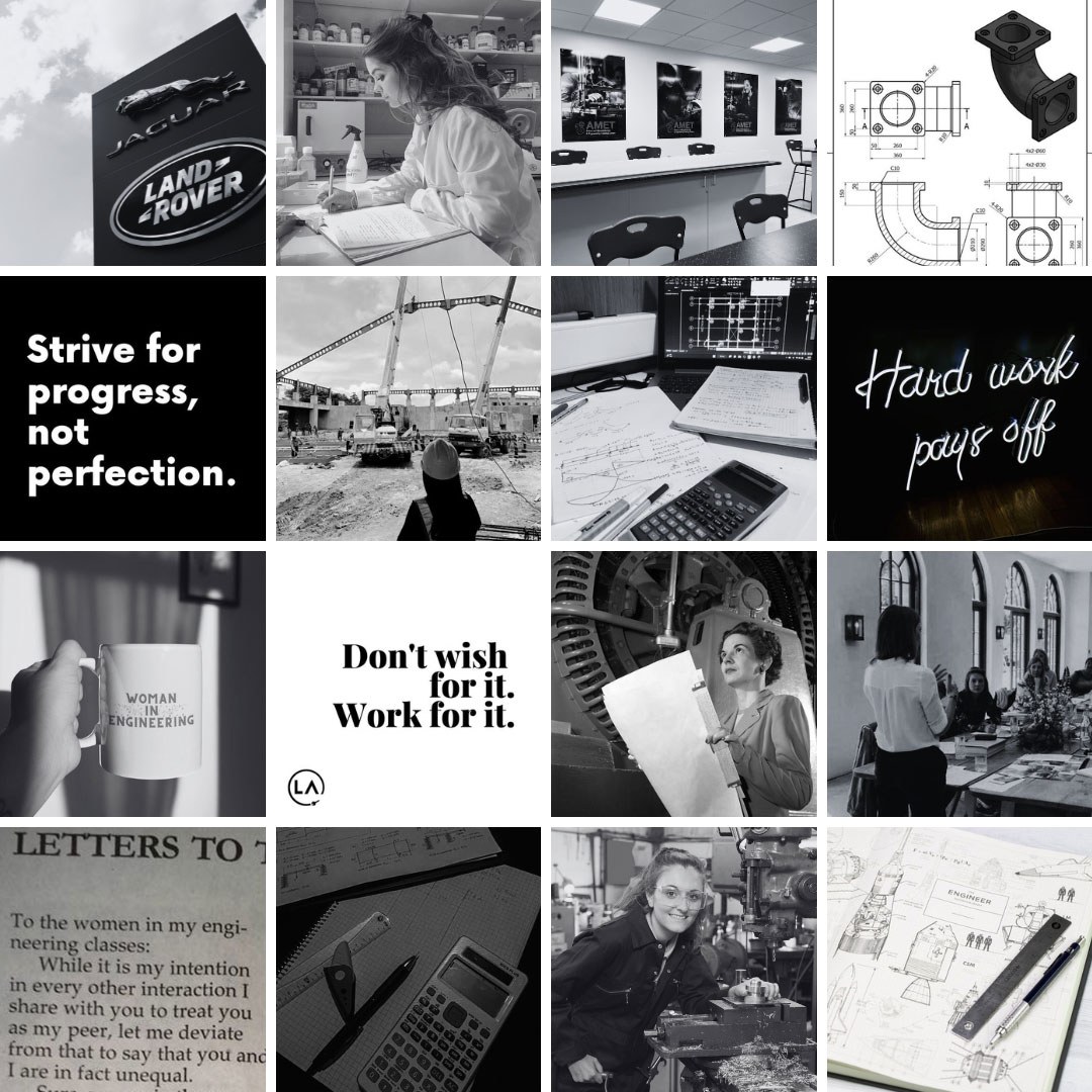 Former Engineering student Lauren Rudd career vision board