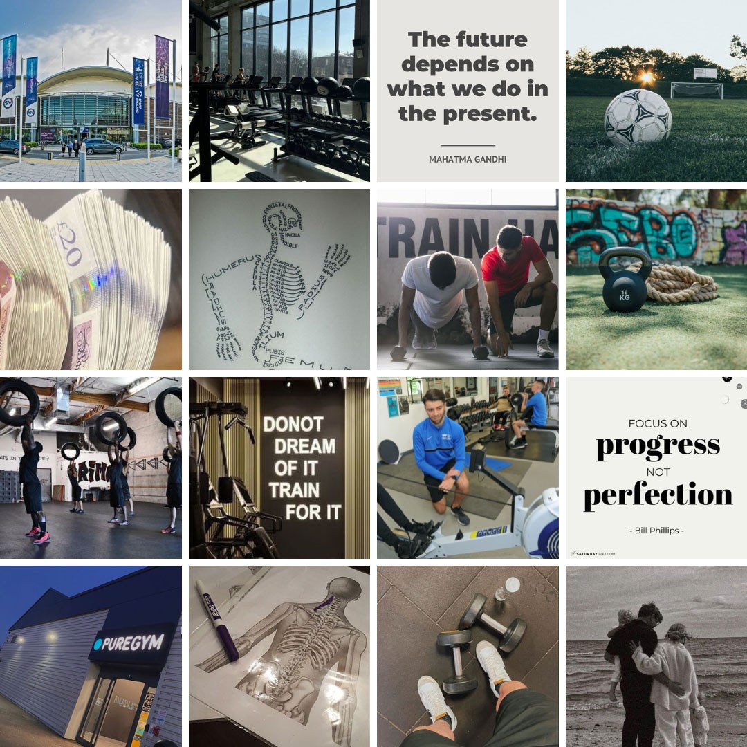 Former Sport student Nathan Hawkins career vision board