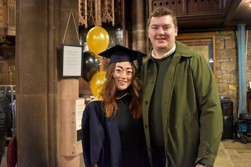 Happy couple smiling for camera