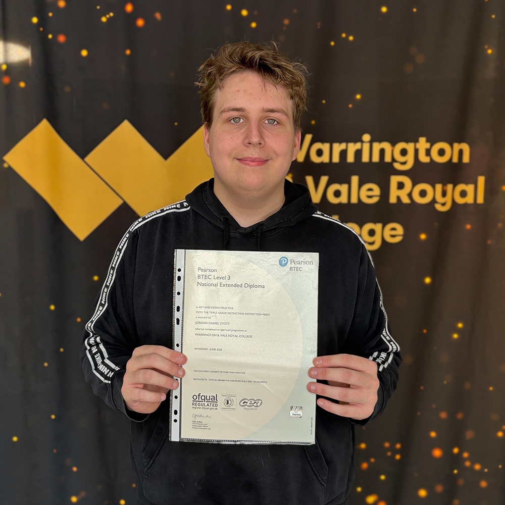 Jordan smiles with his results