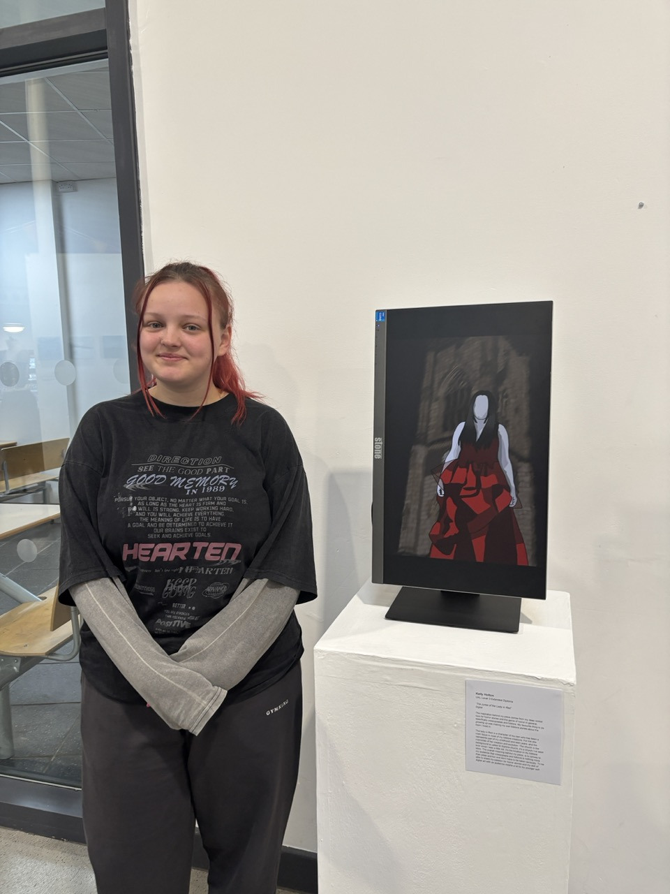 Kelly self portrait End of Year Art Exhiition Large