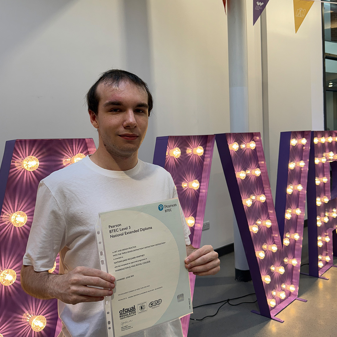 Nathan shows his incredible triple distinction star certificate