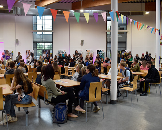 New Student Welcome Day Busy Canteen