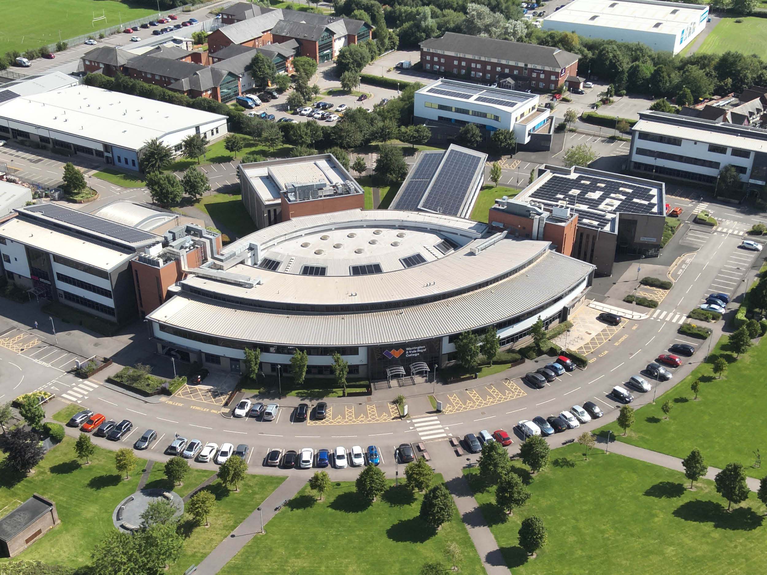 Open Evening Big Grid Tile Drone Shot