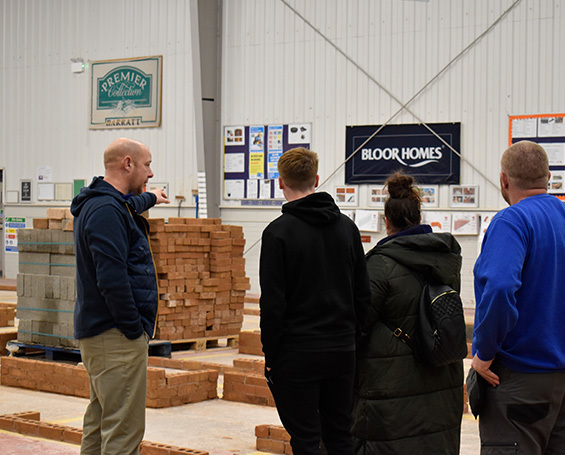 Open Evening guests visit brickwork workshop