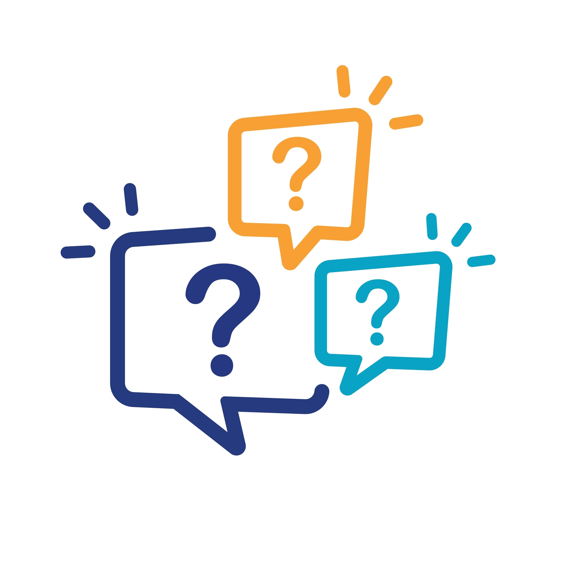 Question marks graphic