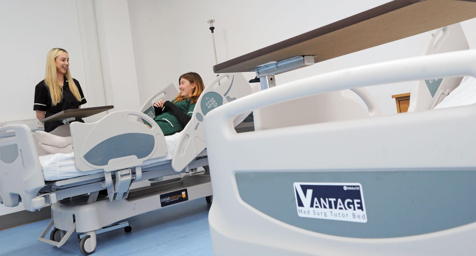 Simulation hospital ward in the Health Social Care Academy