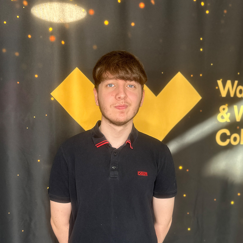 Student Thomas Rimmer will be progressing onto a HNC with the college