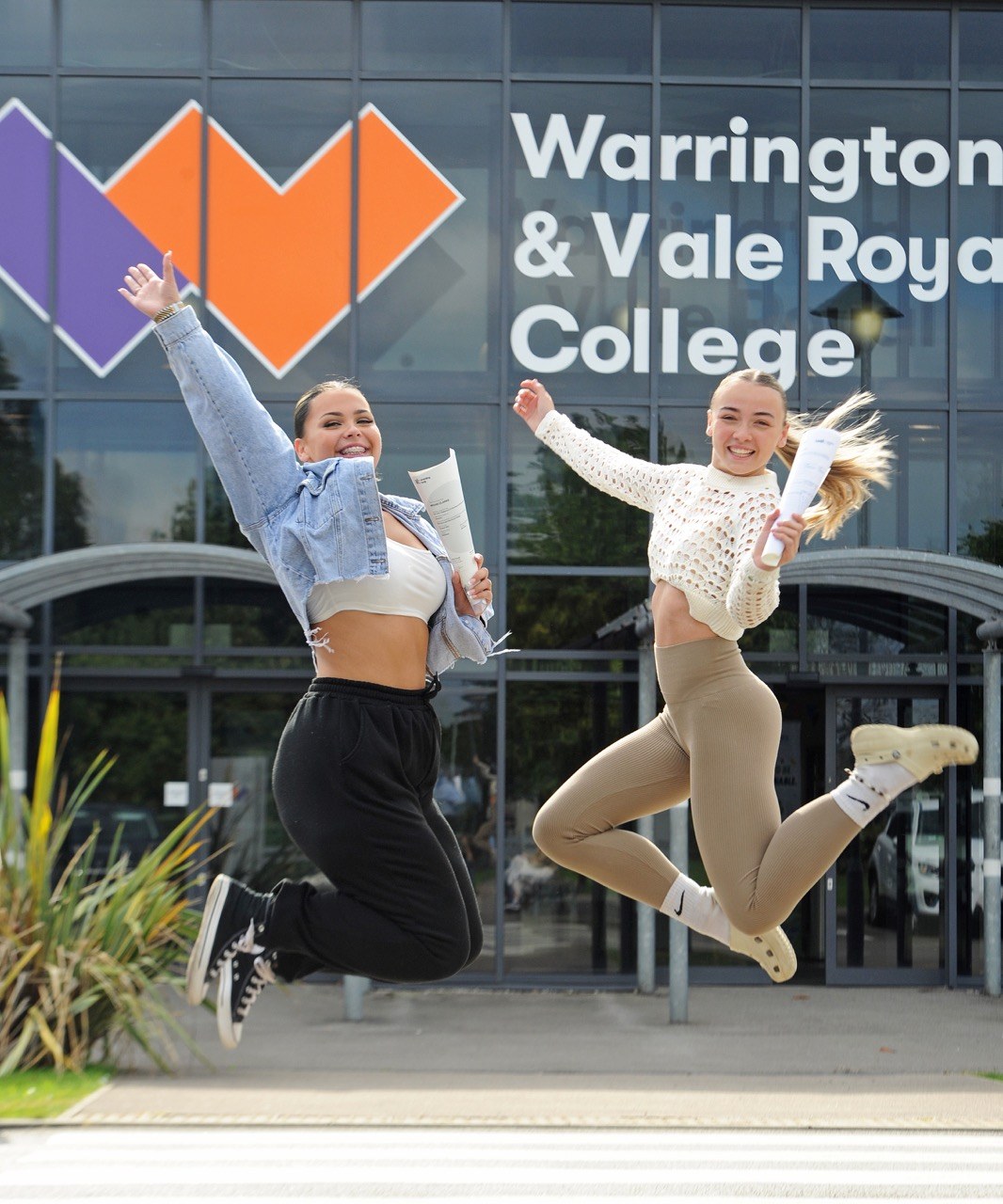 Students celebrate their fantasic results at Warrington Vale Royal College