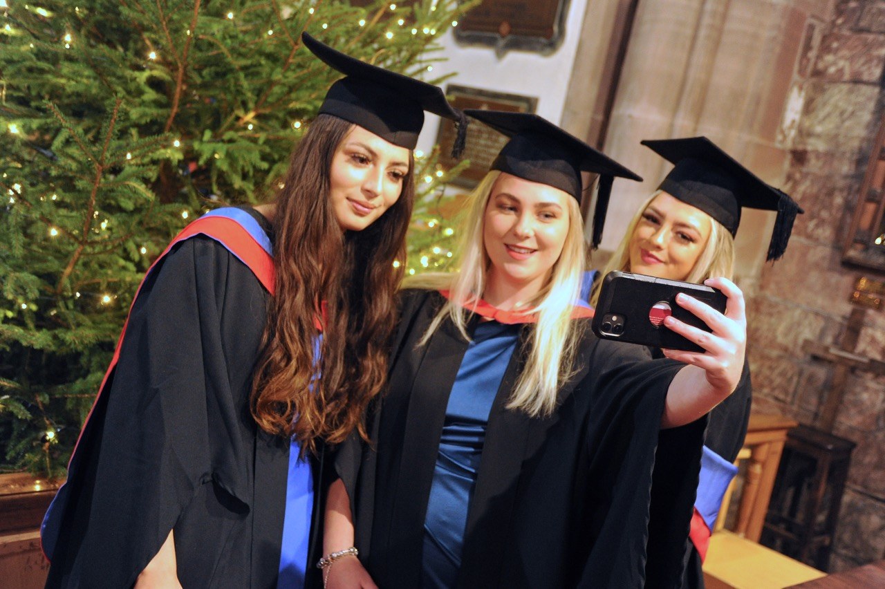 Students taking a selfie