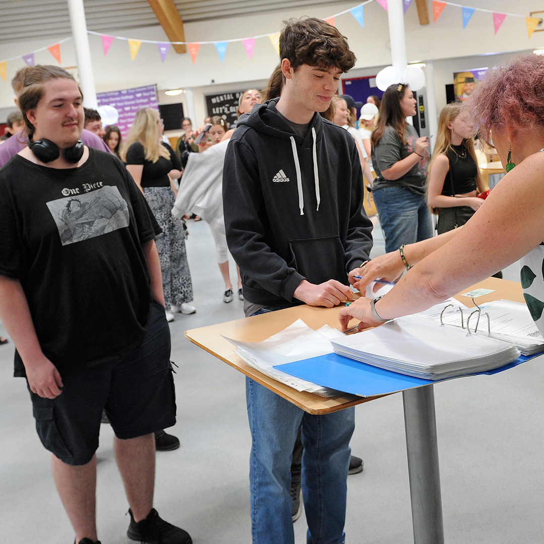 The anticpation was high in the queue for results