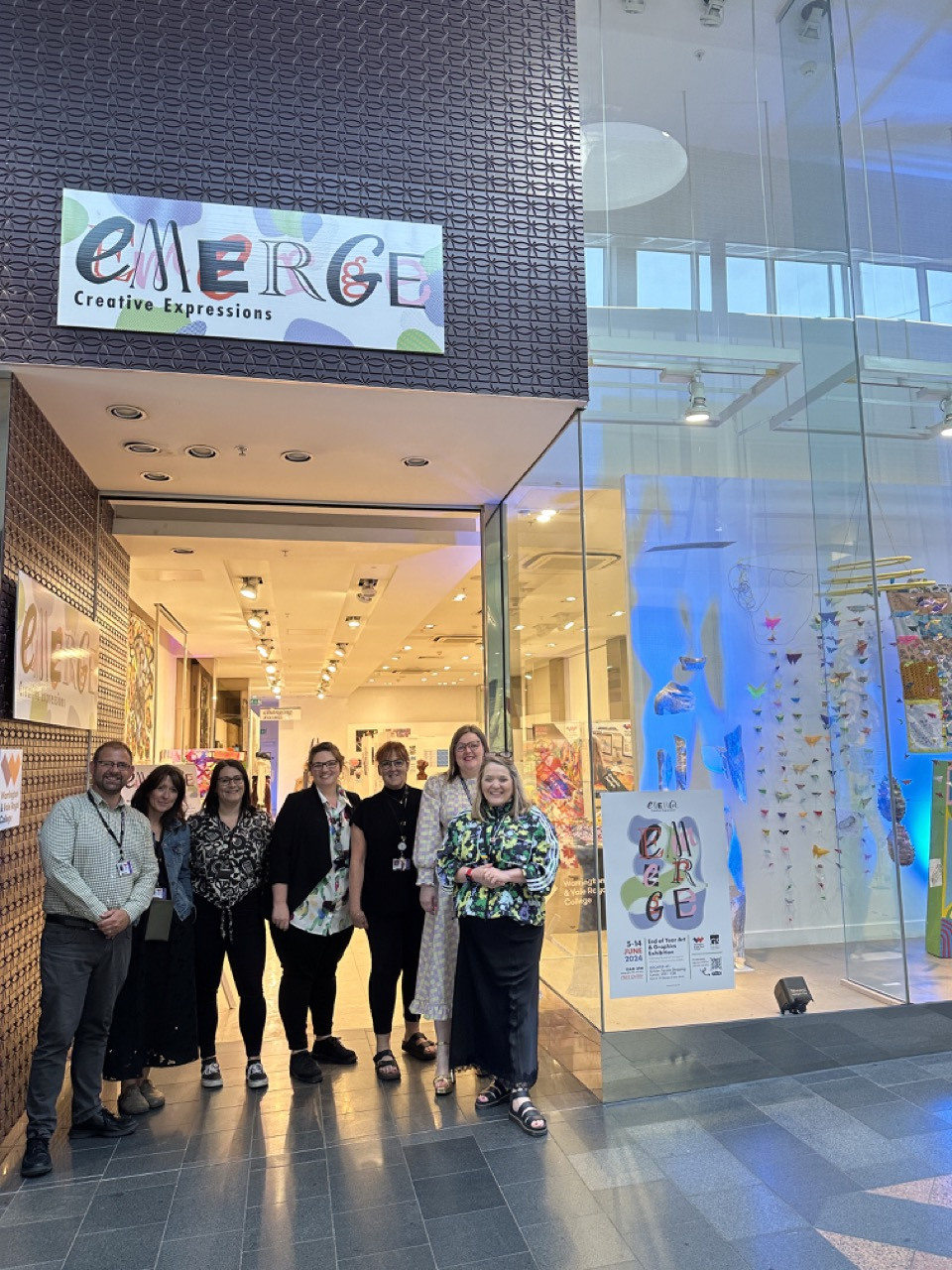 WVR Art and Gaphics team in front of emerge exhibition Resized