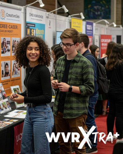 WVR Xtra Thumb students at a careers fayre
