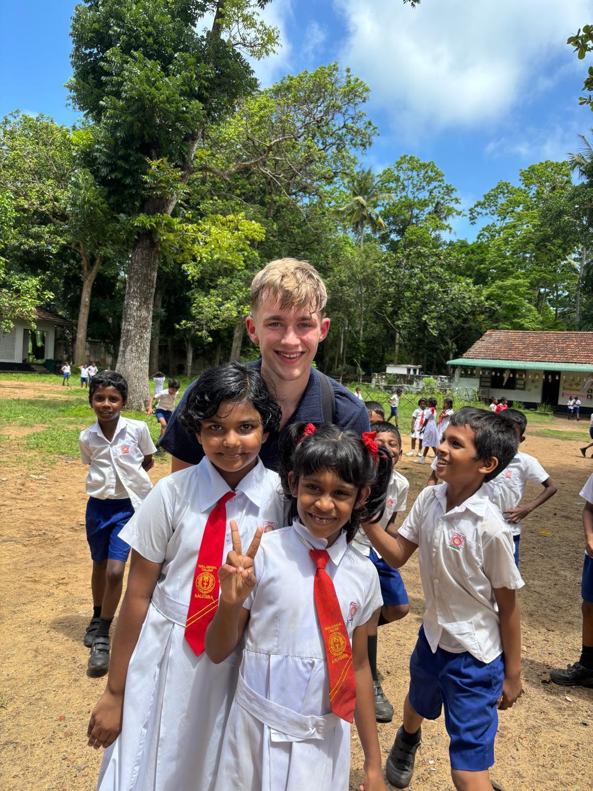 Warrington Vale Royal College Student Jayden Fellows in Sri Lanka