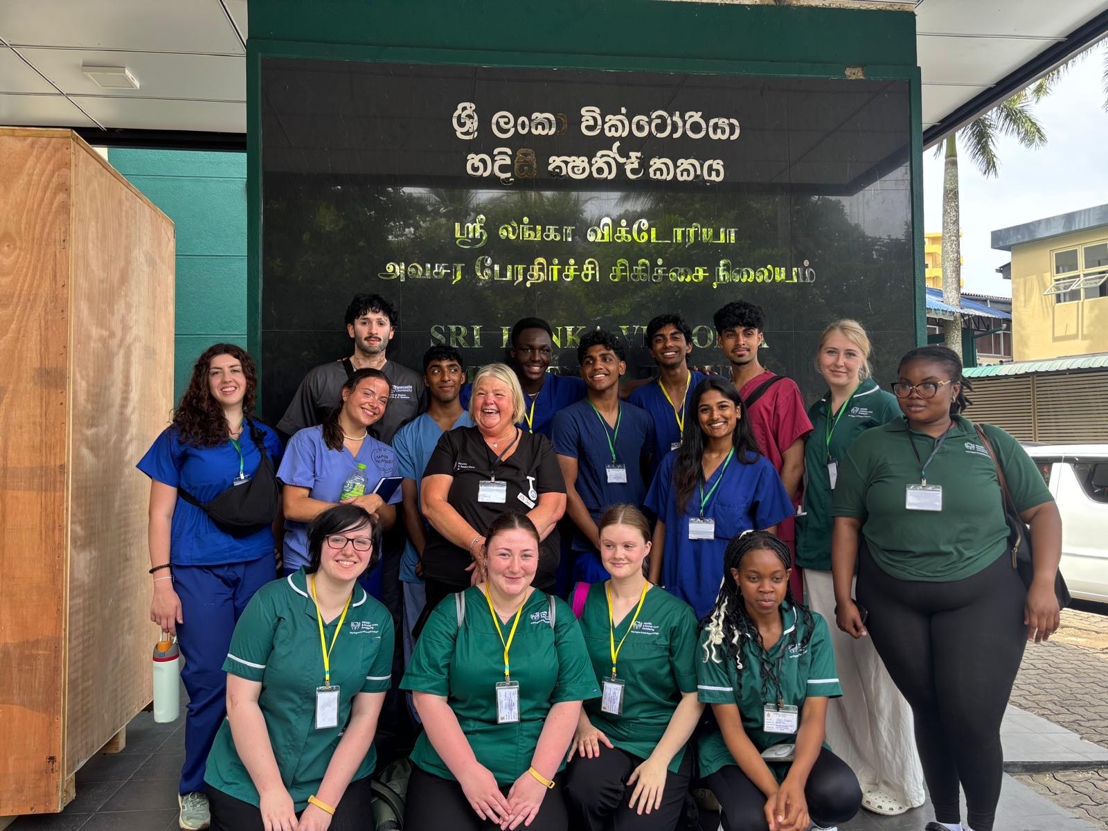 Warrington Vale Royal Colleges Health Social Care students on their placement in a Sri Lankan hospital