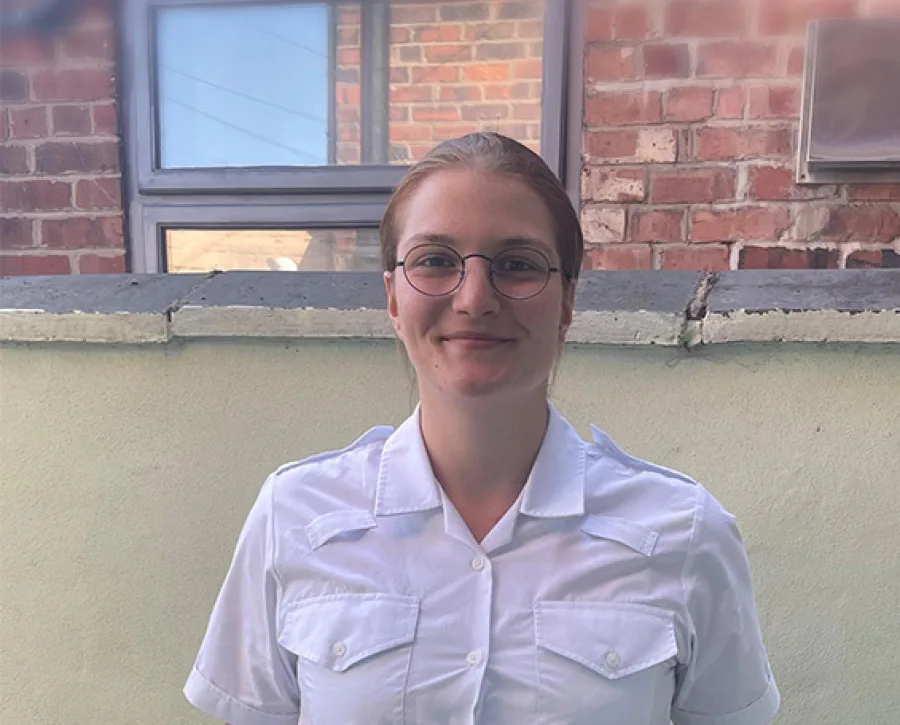 Former Military & Emergency Services student Teodora Taneska