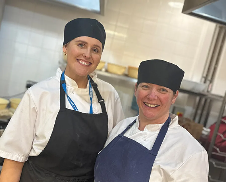 Katie Petrie and Hayley Tully in Buckley's Kitchen