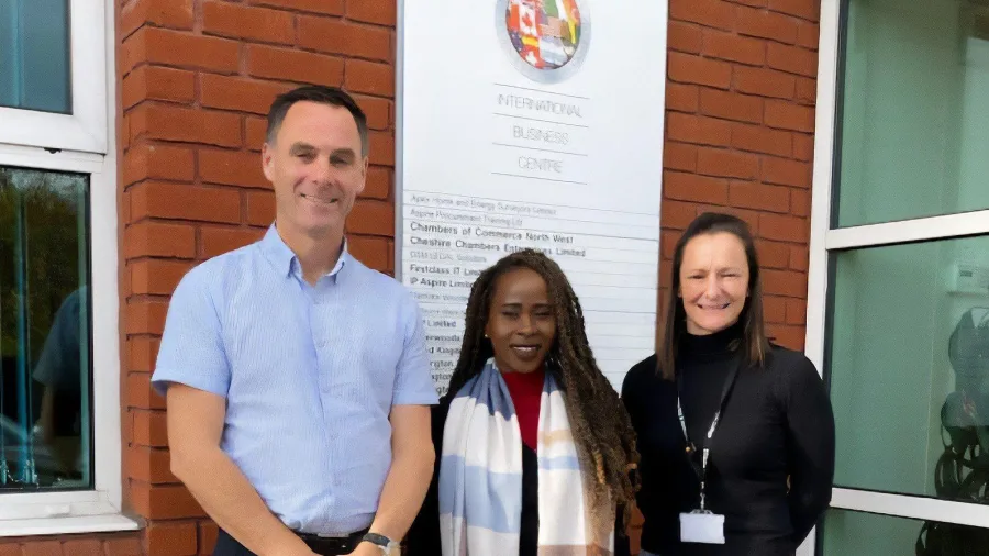 Stephen Fitzsimons Carolyne Kasangwa and Faye Hennessey