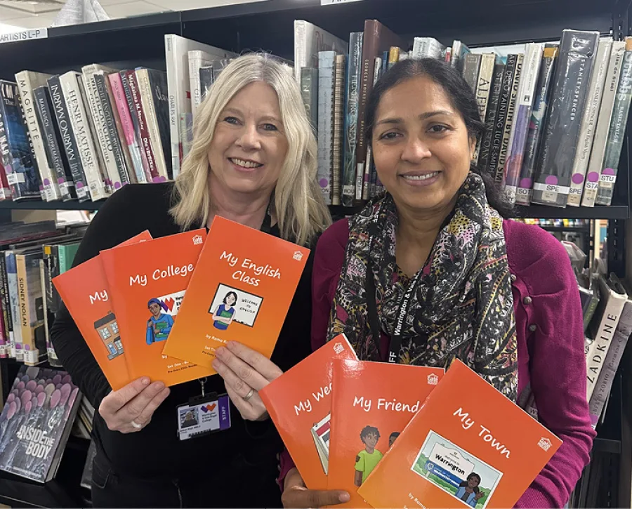 Bethan and Rama with Printed Book from Gatehouse