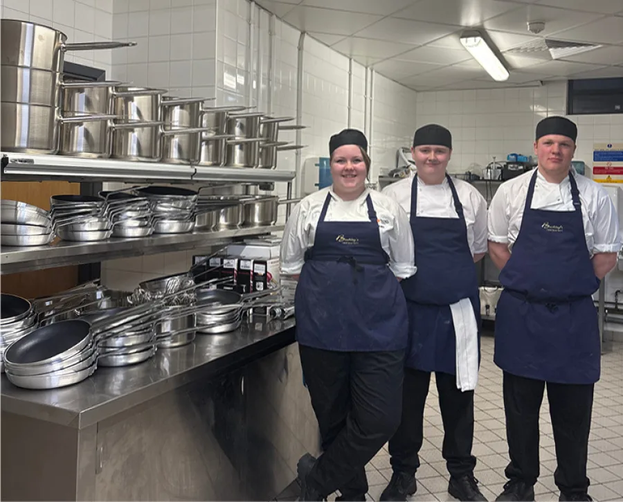 HAC students with new equipment