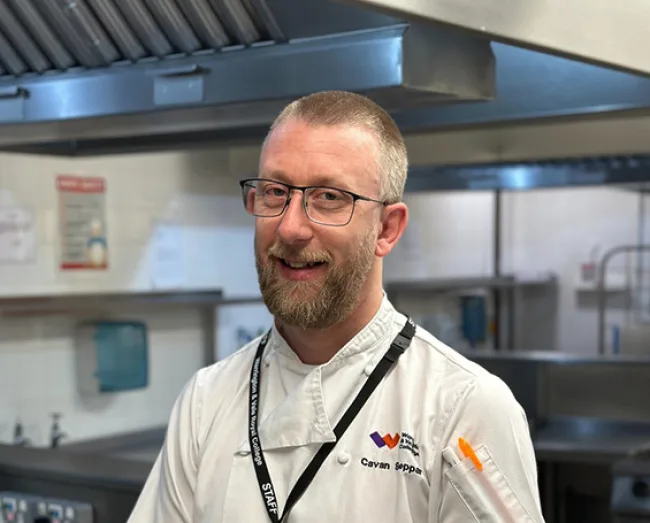 Hospitality & Catering tutor Cavan Sheppard