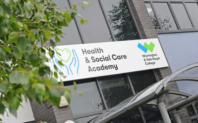 Health Social Care Academy sign