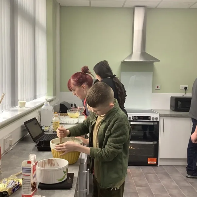 Foundation Learning students baking in HSCA