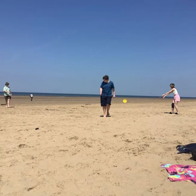 Foundation Learning students at the beach