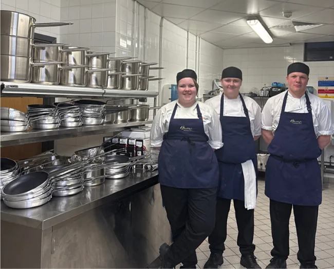 HAC students with new equipment