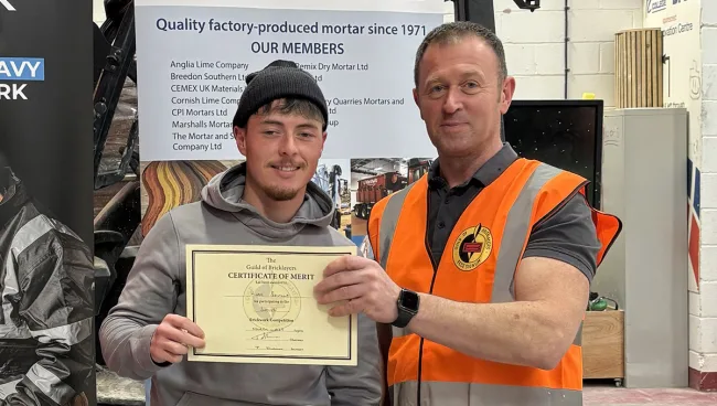 First place for Warrington Vale Royal College brick work apprentices
