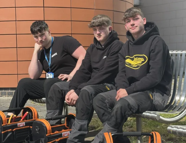 Dan Rory Harrison Electrical Installation students